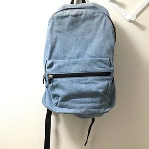 NEW Victoria Secret PINK Large Denim Backpack